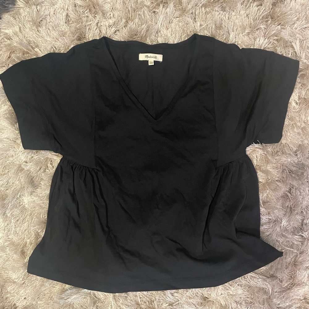 Madewell black v-neck XXS